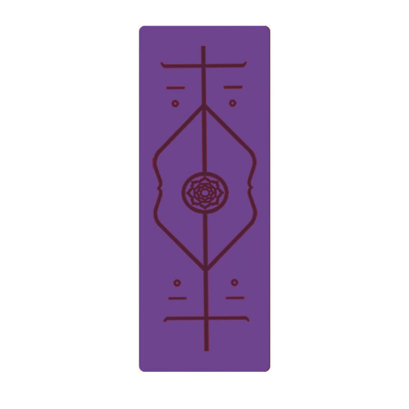 Non-slip Yoga Mat with position lines: Ideal for beginners!